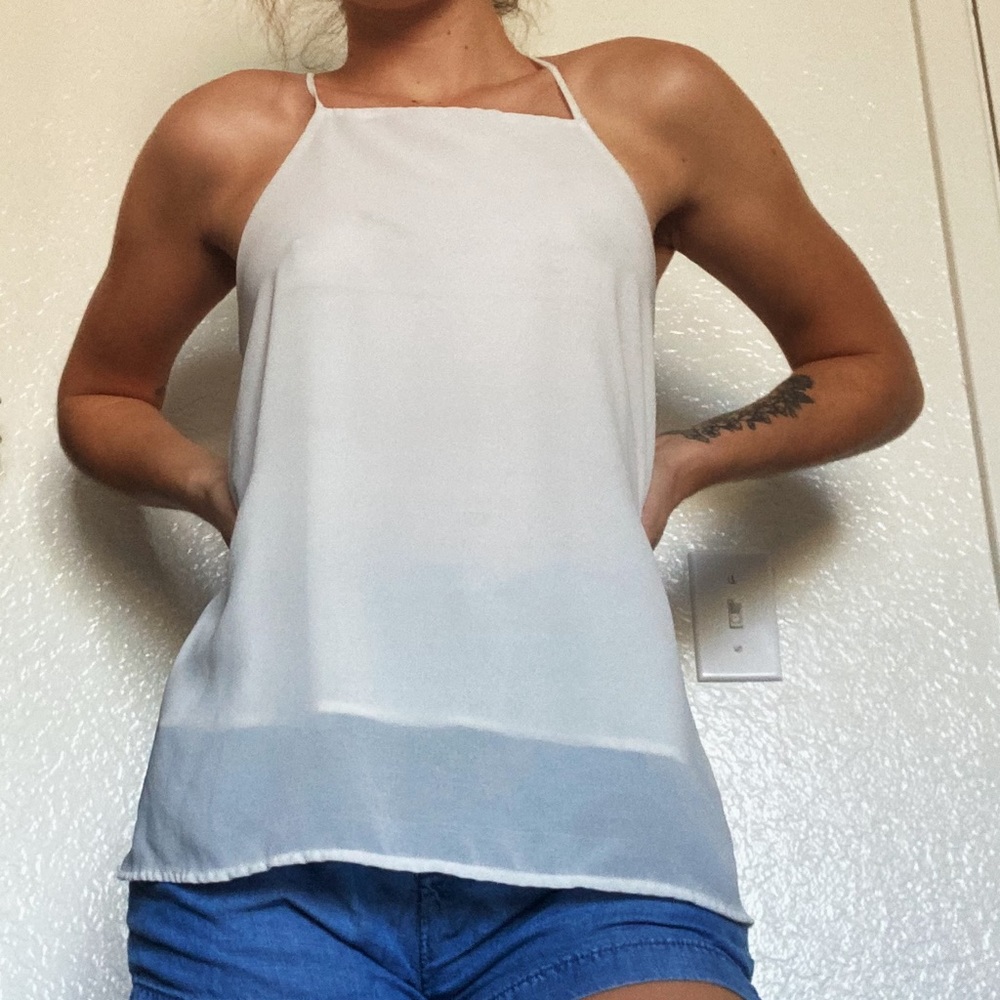 SansSouchi women’s sheer tank top